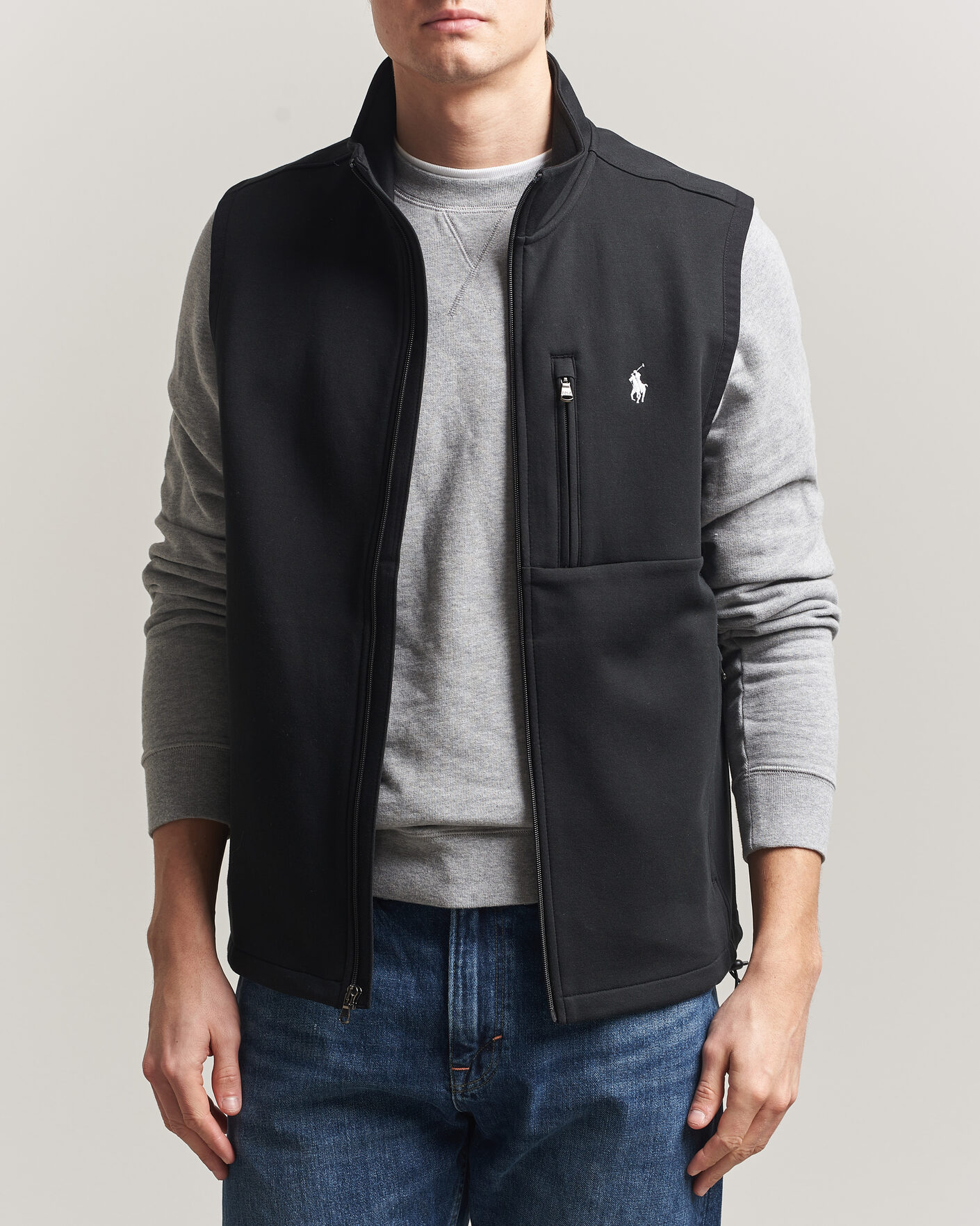 Polo Ralph Lauren Double Knitted Vest Polo Black at CareOfCarl.com