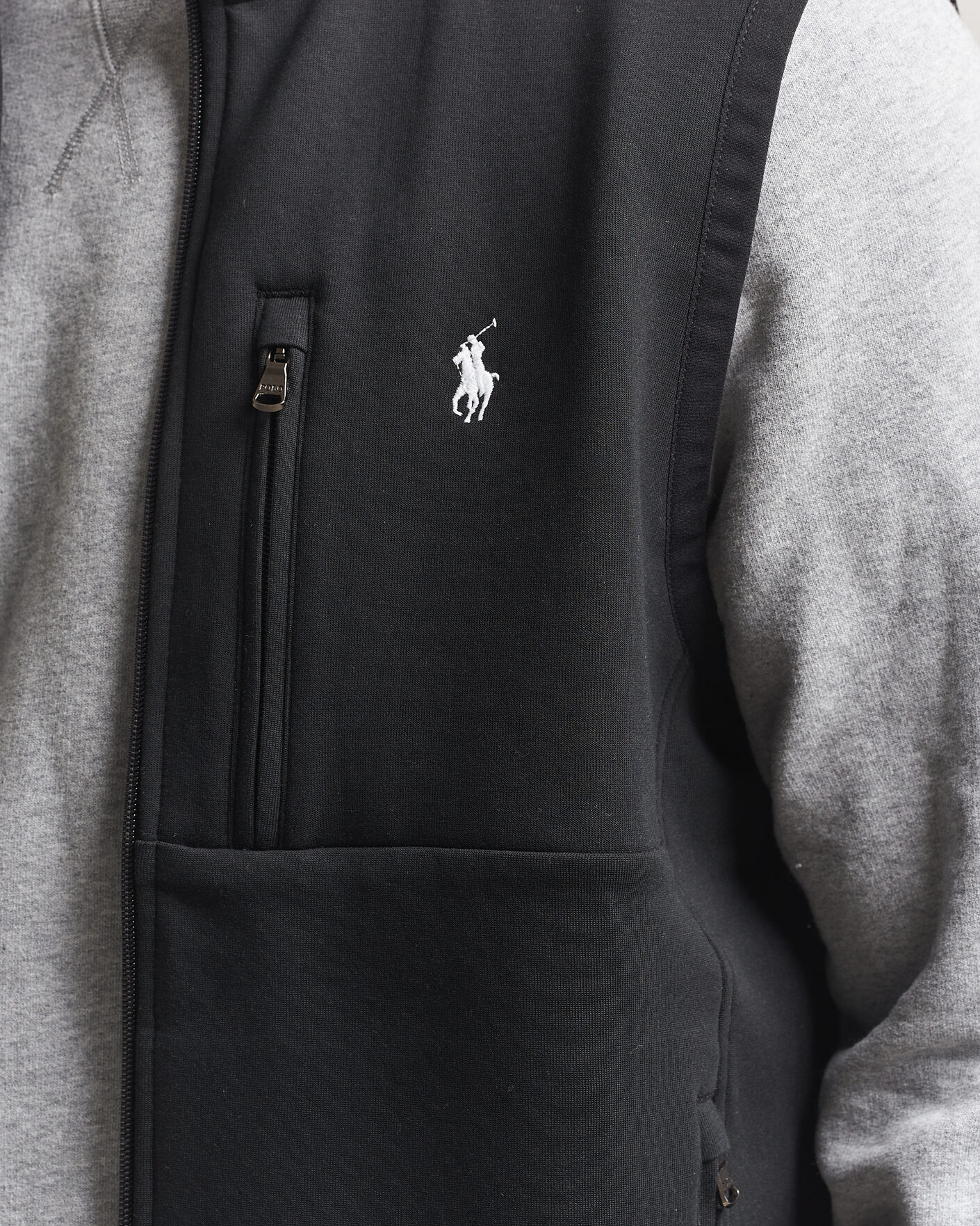 Polo Ralph Lauren Double Knitted Vest Polo Black at CareOfCarl.com