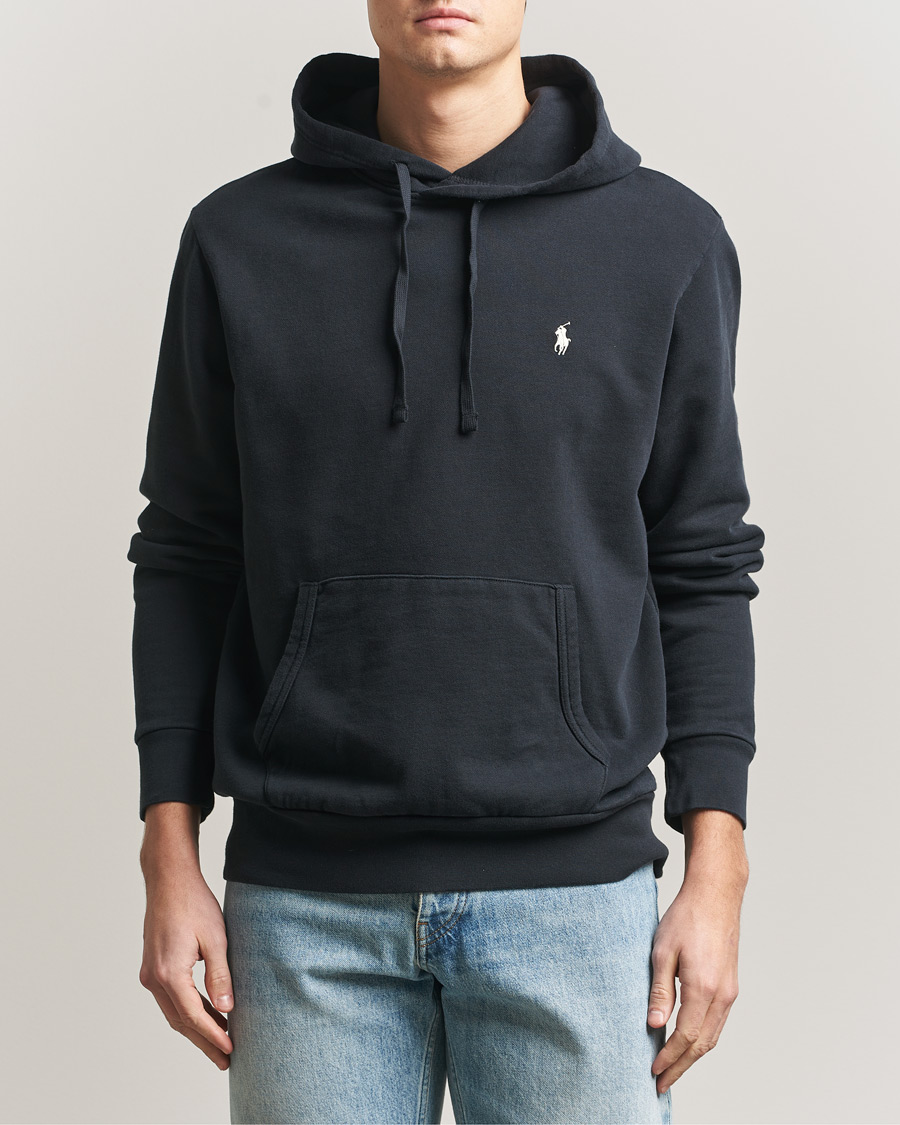 Men | Sweaters & Knitwear | Polo Ralph Lauren | Loopback Terry Hoodie Polo Black