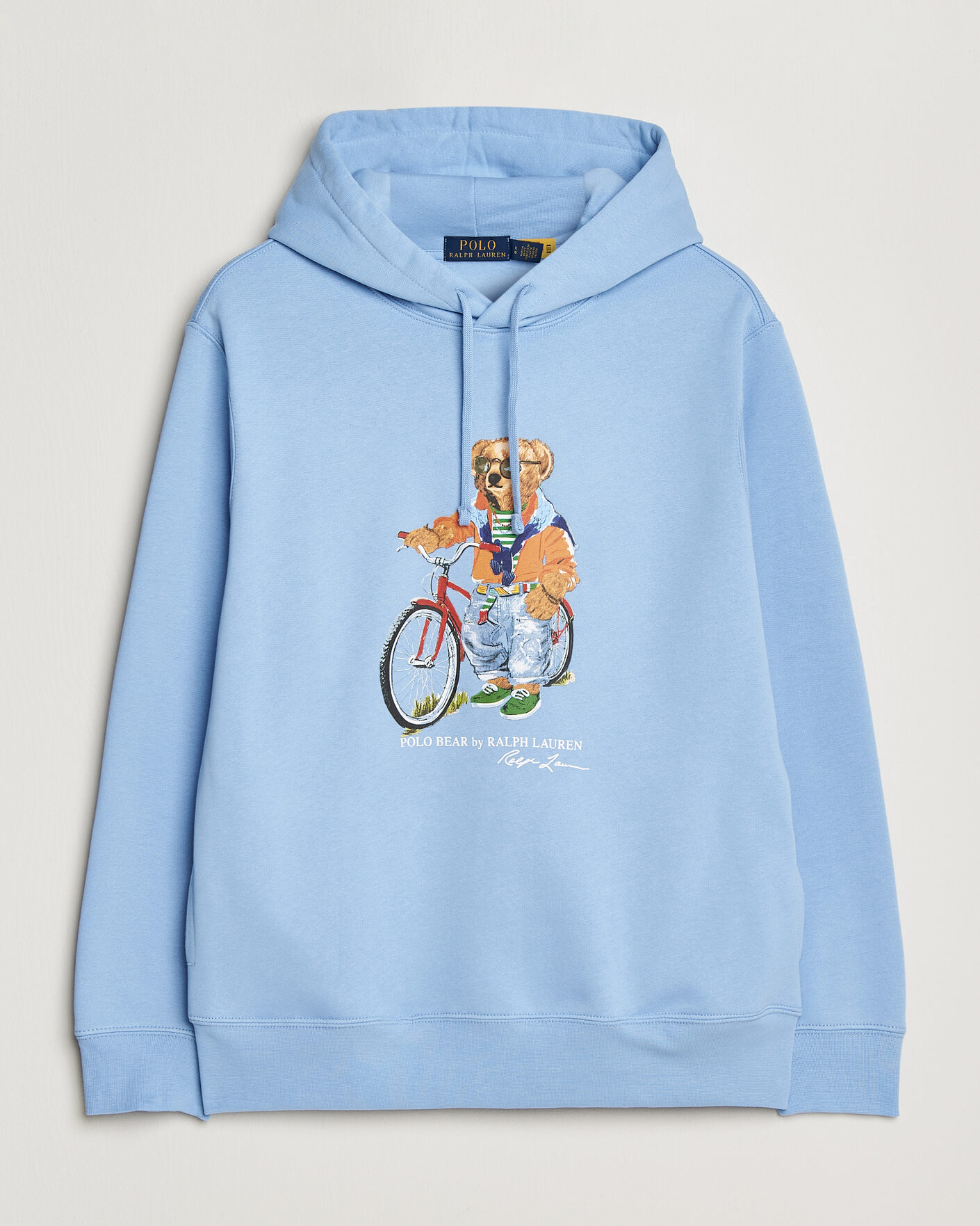 Polo Ralph Lauren Fleece Bear Hoodie Austin Blue at CareOfCarl.com