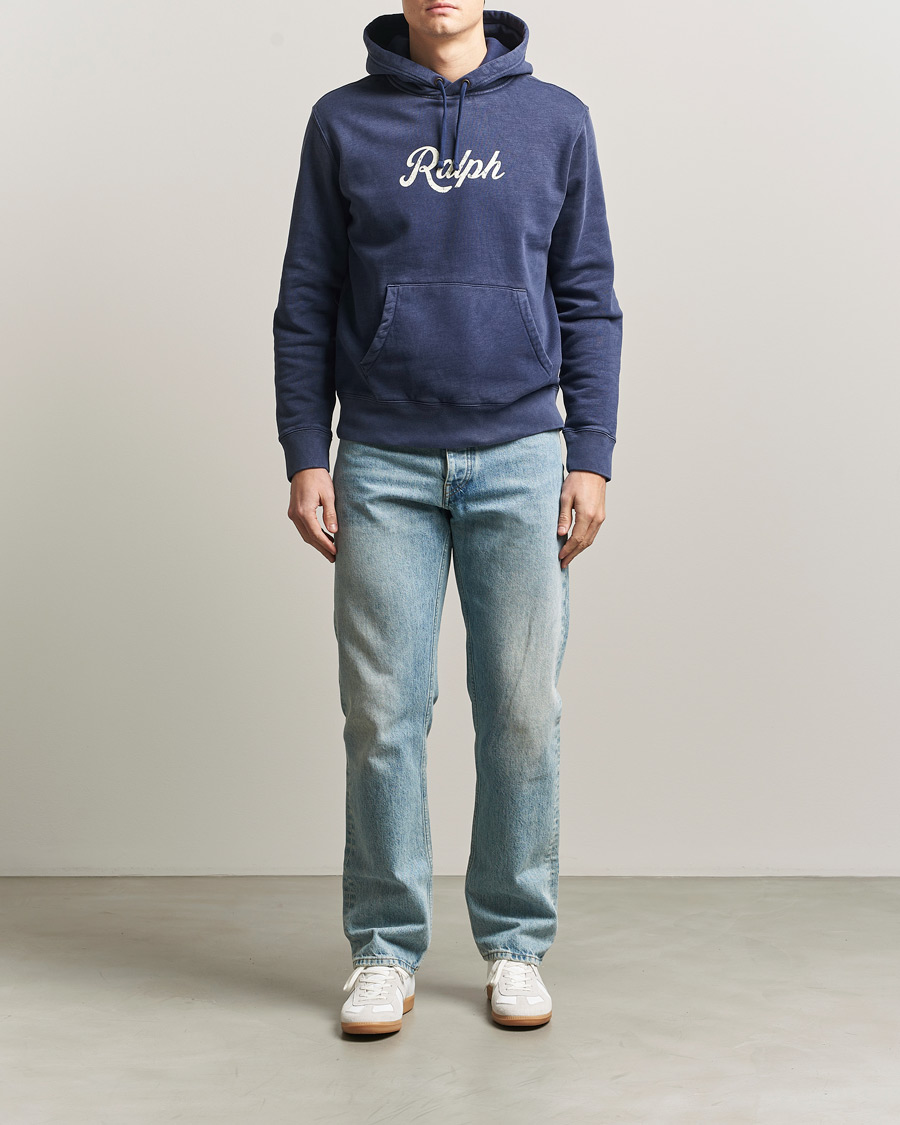 Men | Sweaters & Knitwear | Polo Ralph Lauren | Vintage Fleece Logo Hoodie Dark Cobalt