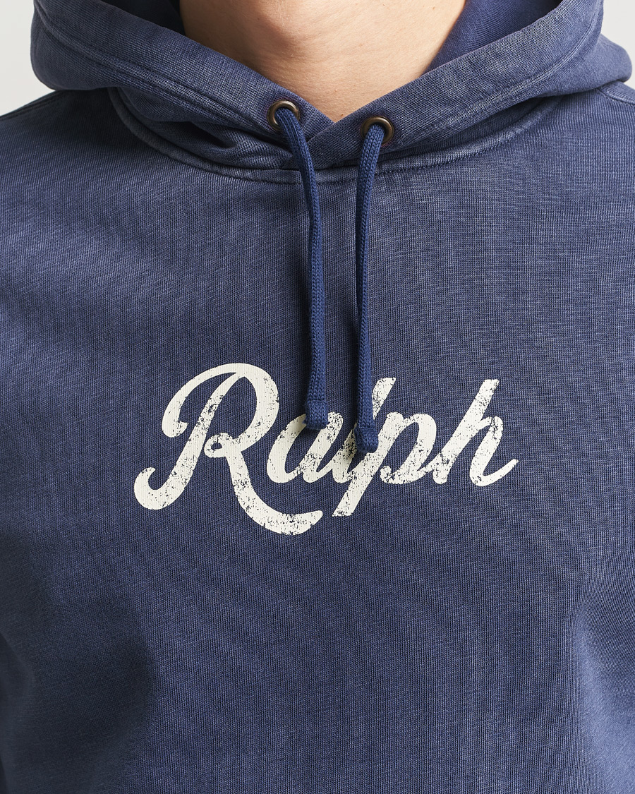 Men | Sweaters & Knitwear | Polo Ralph Lauren | Vintage Fleece Logo Hoodie Dark Cobalt