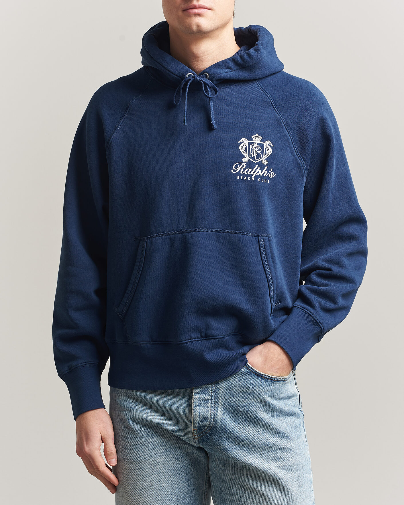 Men | Sweaters & Knitwear | Polo Ralph Lauren | Fleece Hoodie Dark Cobalt
