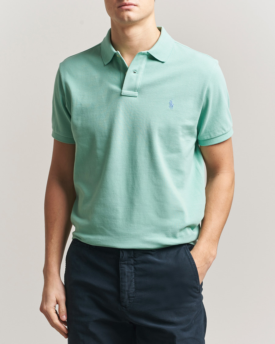Men | Polo Shirts | Polo Ralph Lauren | Custom Slim Fit Polo Celadon