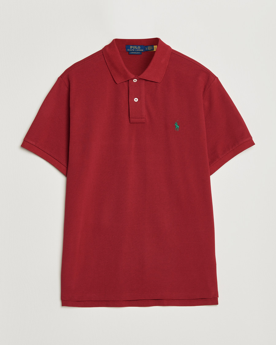 Men | Polo Shirts | Polo Ralph Lauren | Custom Slim Fit Polo Heritage Red