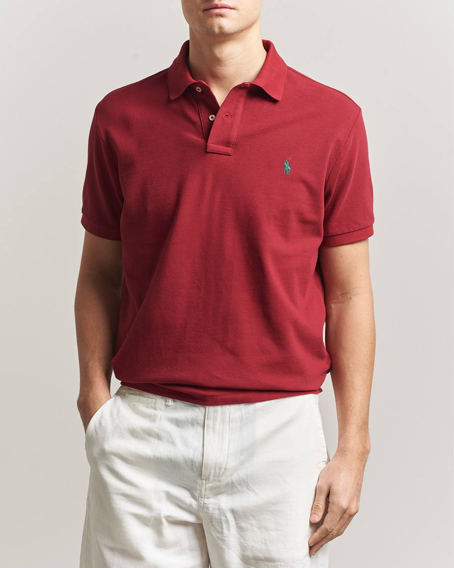 Men | Polo Shirts | Polo Ralph Lauren | Custom Slim Fit Polo Heritage Red