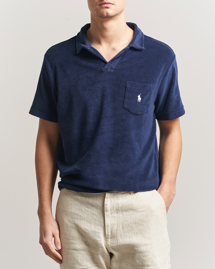 Men | Polo Shirts | Polo Ralph Lauren | Cotton Terry Polo Newport Navy