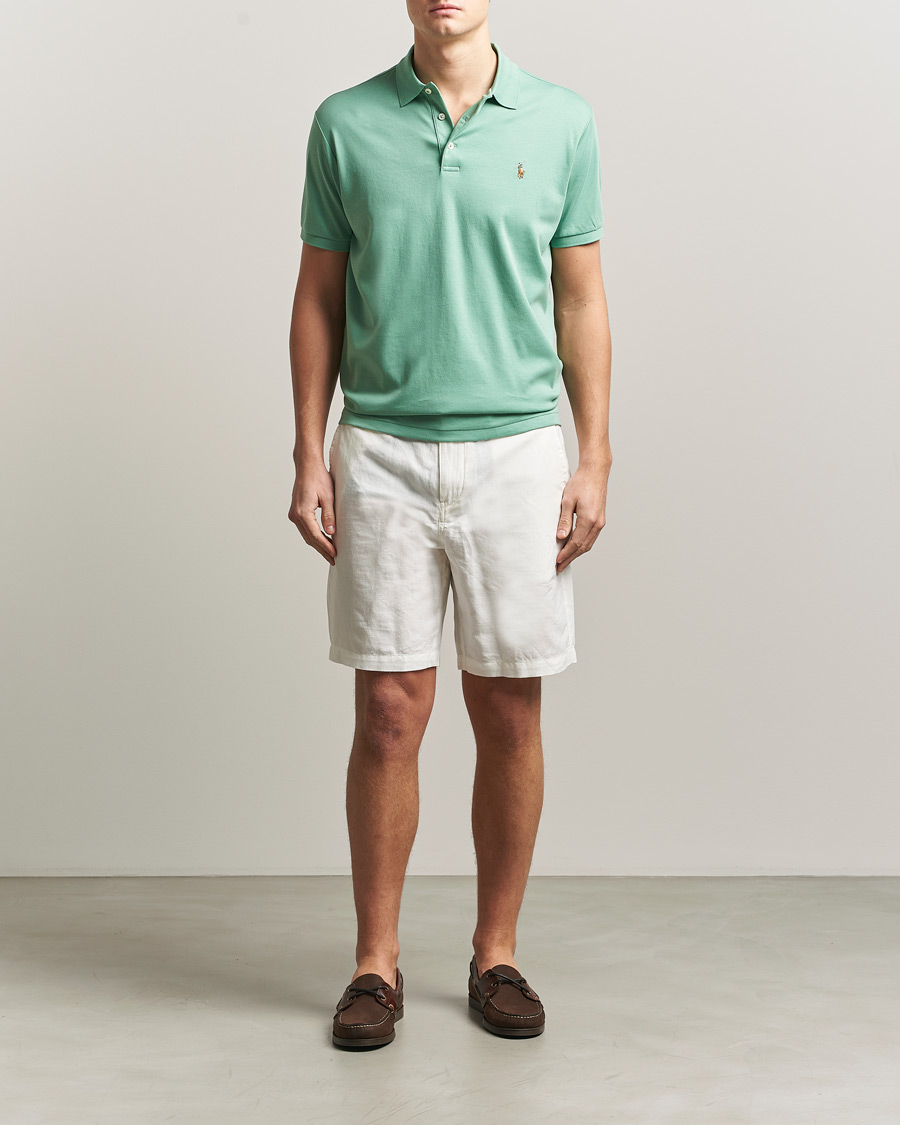 Men | Polo Shirts | Polo Ralph Lauren | Luxury Pima Cotton Polo Faded Mint