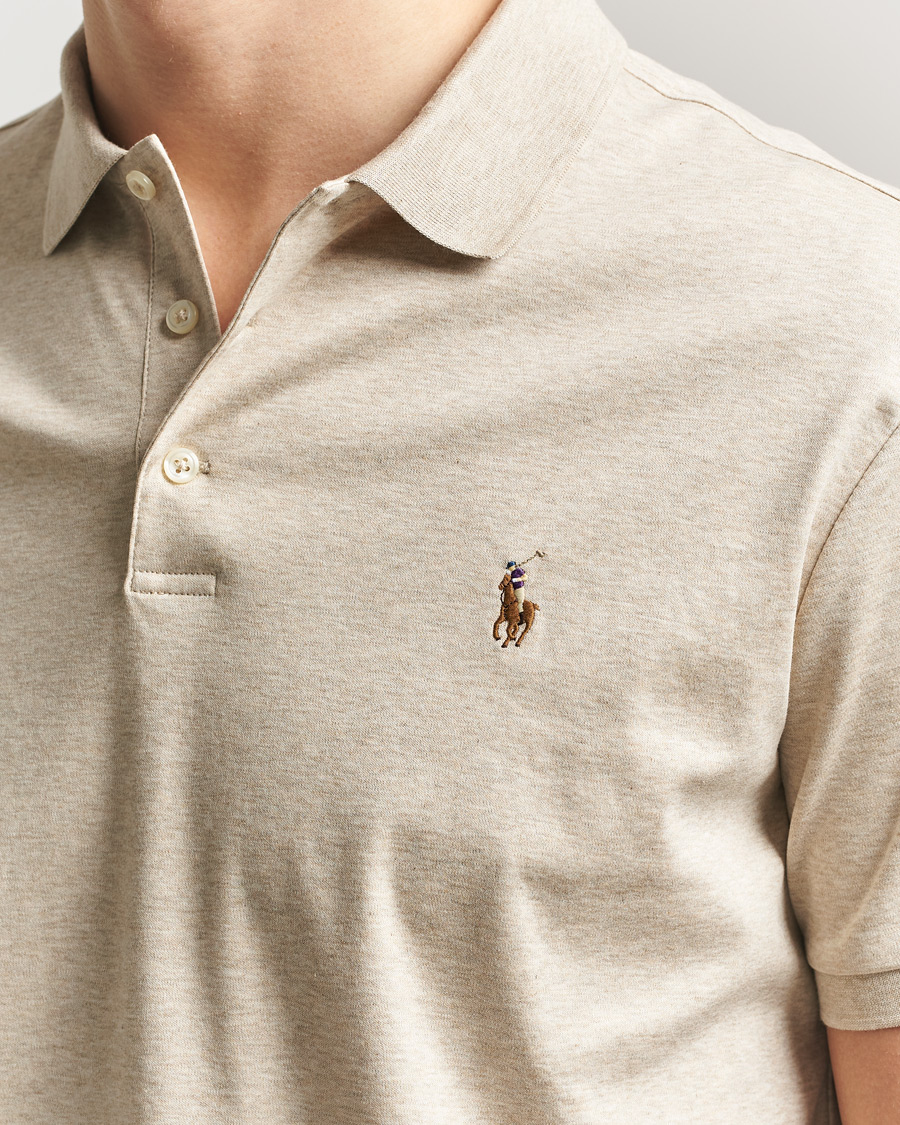 Polo Ralph Lauren Luxury Pima Cotton Polo Expedition Dune Heather