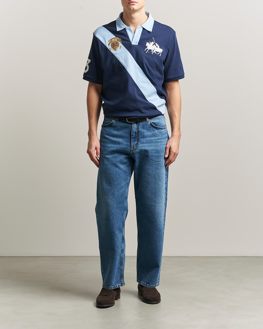 Men | Polo Shirts | Polo Ralph Lauren | Diagonal Striped Polo Newport Navy