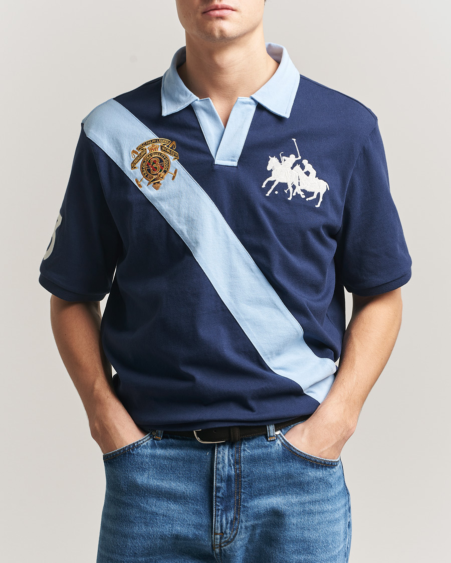 Polo Ralph Lauren Diagonal Striped Polo Newport Navy at CareOfCarl.com