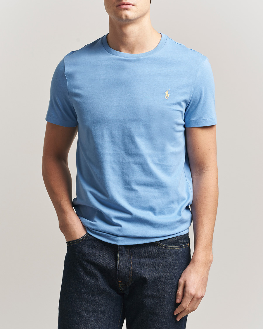 Polo Ralph Lauren Crew Neck T-Shirt Bristol Blue at CareOfCarl.com