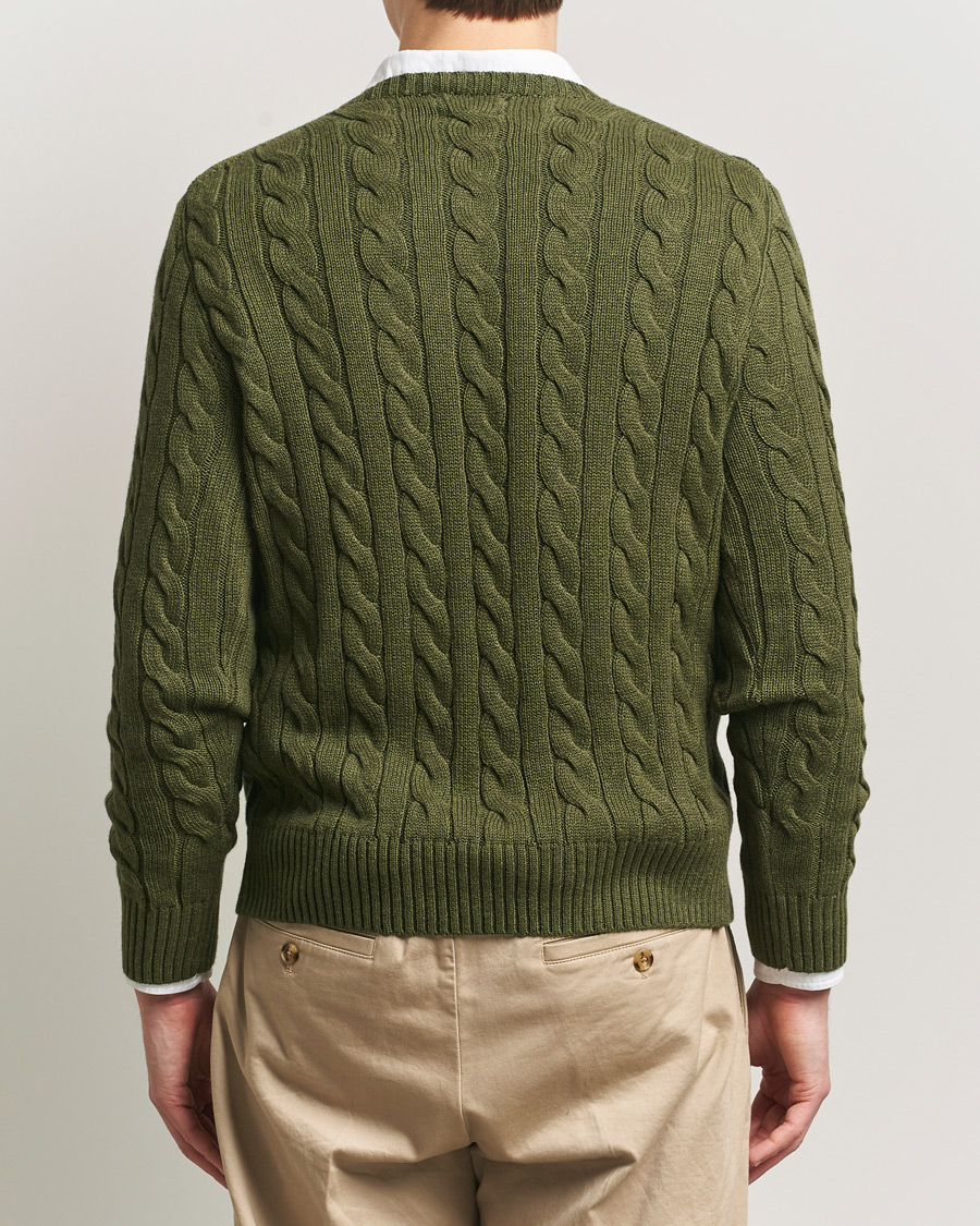 Men | Sweaters & Knitwear | Polo Ralph Lauren | Cotton Cable Pullover Garden Trail Heather