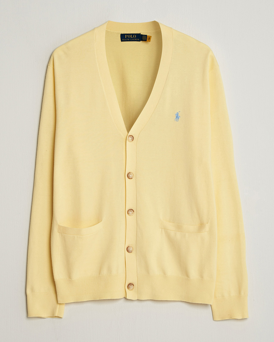 Polo Ralph Lauren ピマコットン カーディガン イエロー M Polo Ralph Lauren Cotton Cardigan Wicket Yellow at CareOfCarl.com