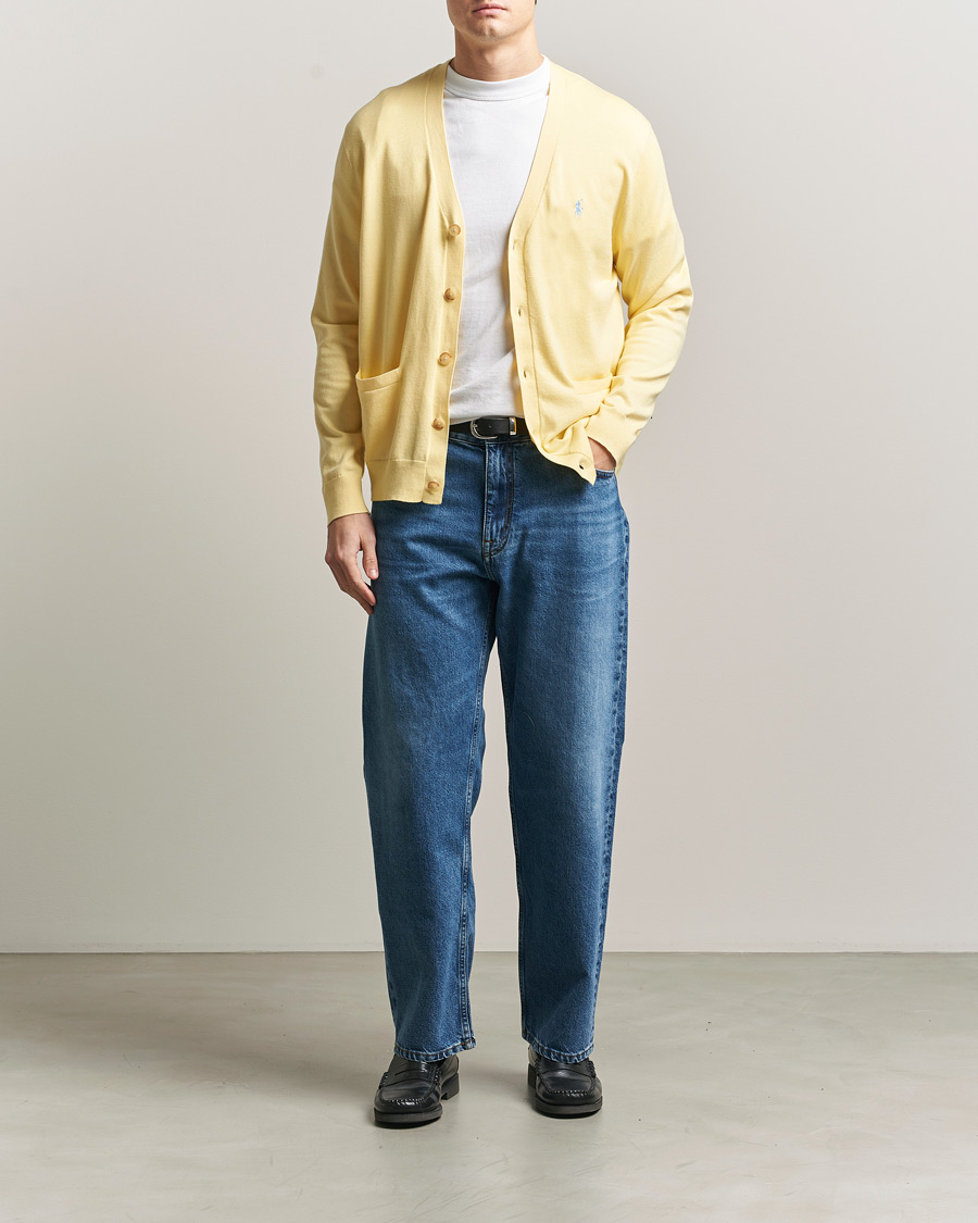 Polo Ralph Lauren ピマコットン カーディガン イエロー M Polo Ralph Lauren Cotton Cardigan Wicket Yellow at CareOfCarl.com