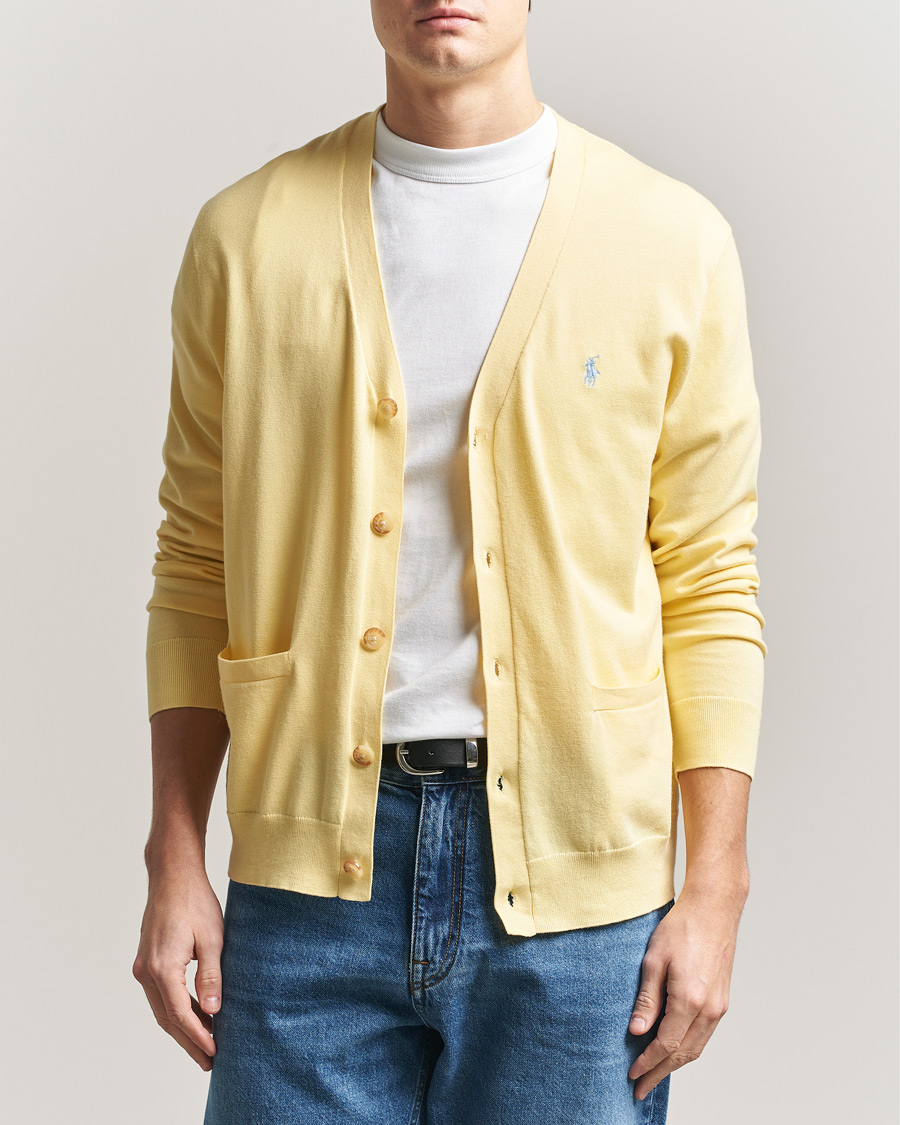 Men | Sweaters & Knitwear | Polo Ralph Lauren | Cotton Cardigan Wicket Yellow