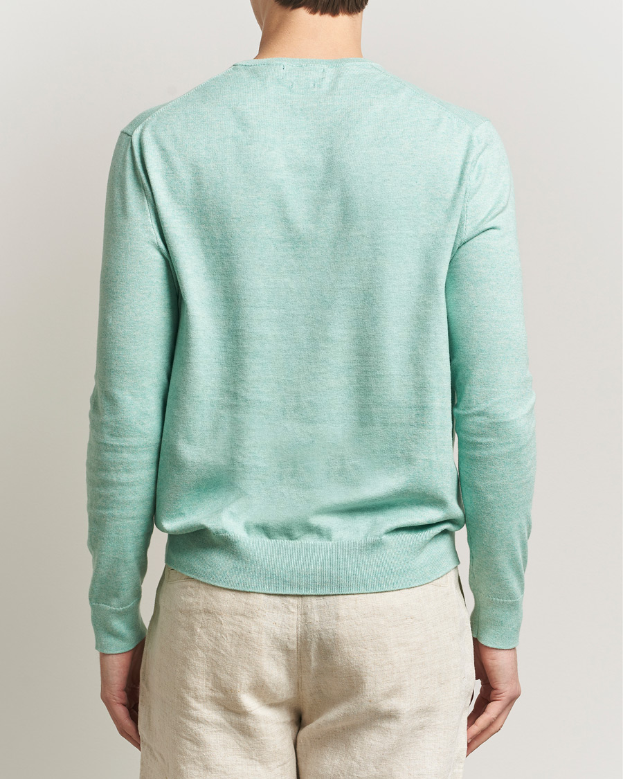 Men | Sweaters & Knitwear | Polo Ralph Lauren | Cotton Crew Neck Sweater Green Heather