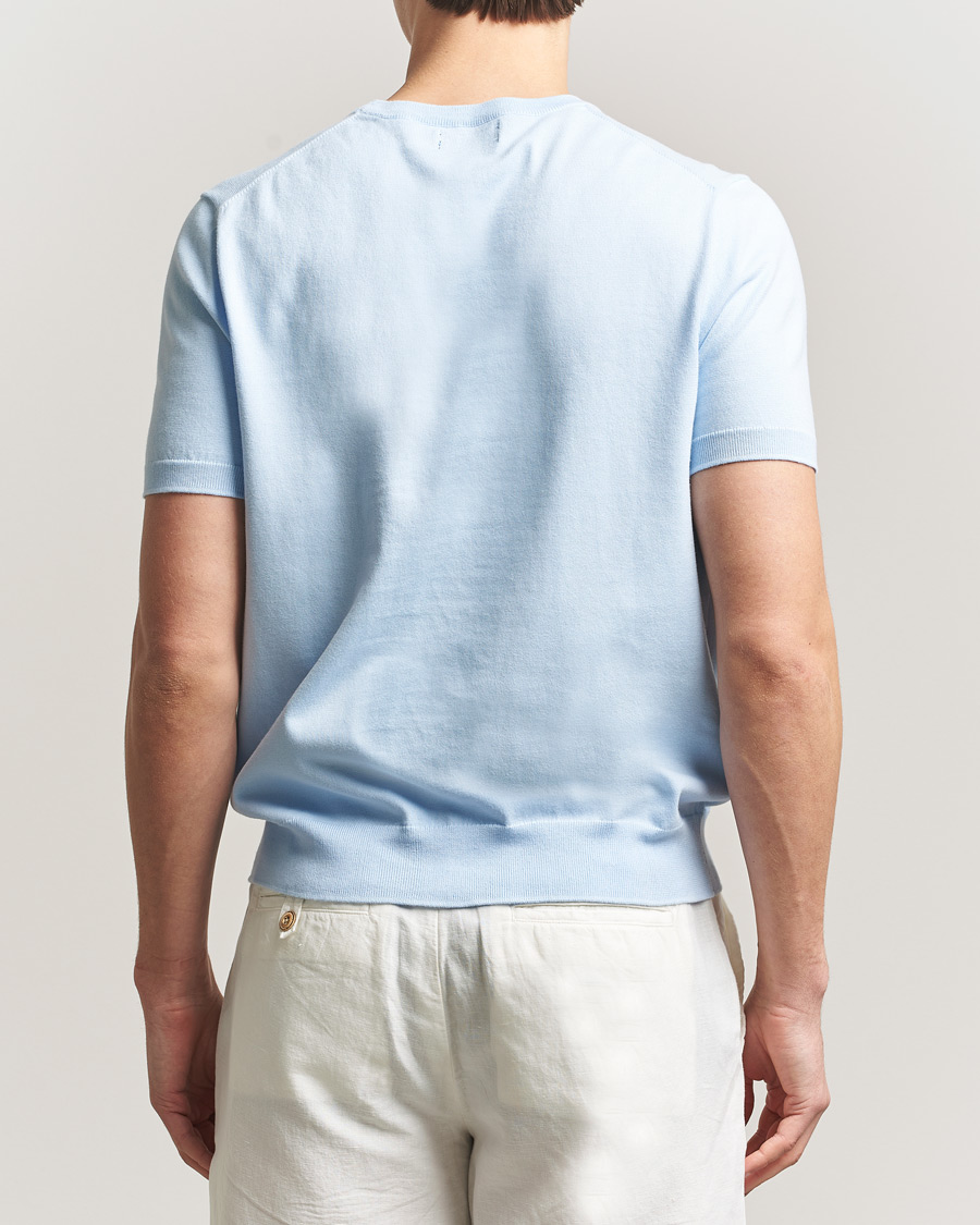Men | T-Shirts | Polo Ralph Lauren | Knitted Short Sleeve T-Shirt Office Blue