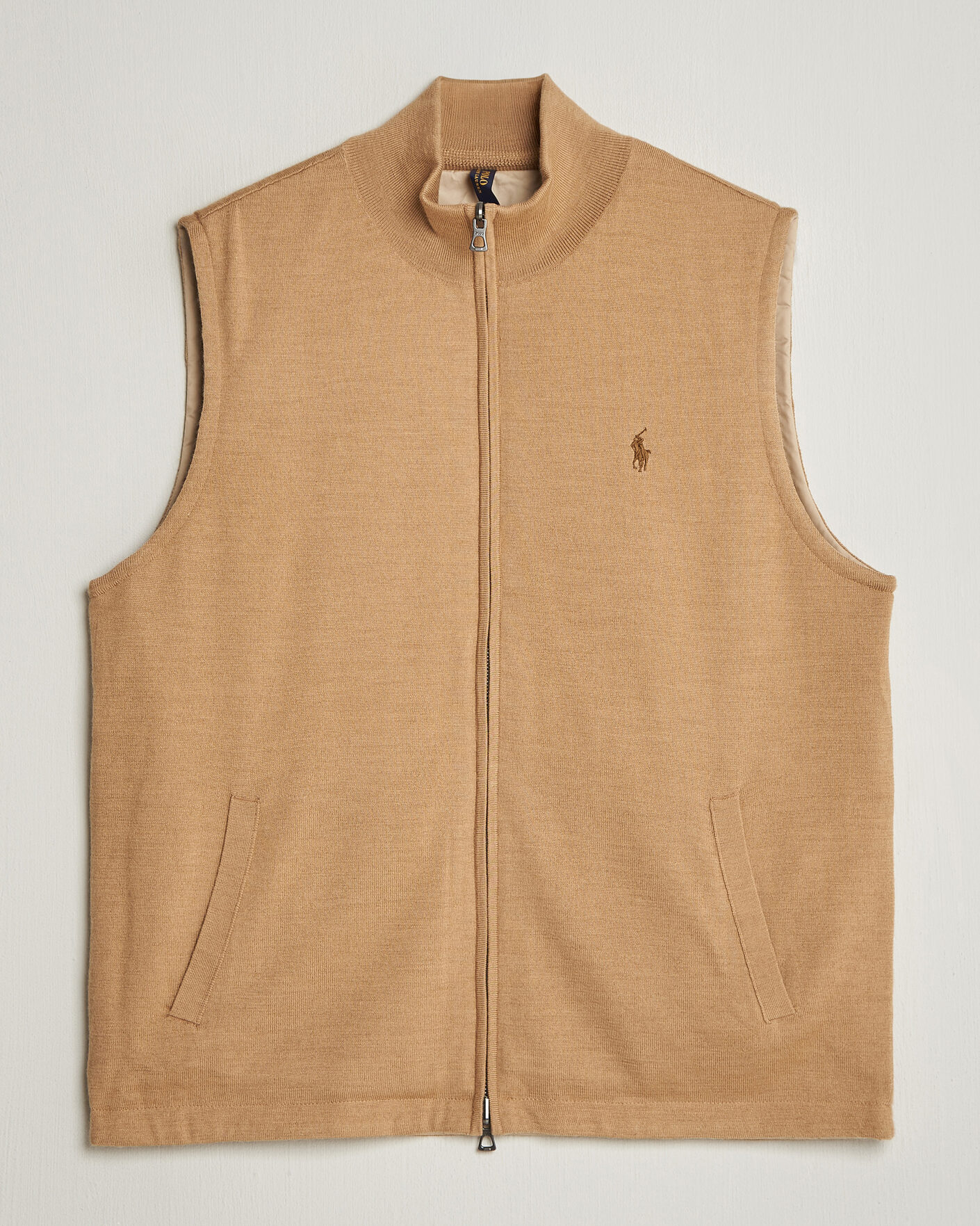 Men | Sweaters & Knitwear | Polo Ralph Lauren | Wool Blend Vest Camel Combo