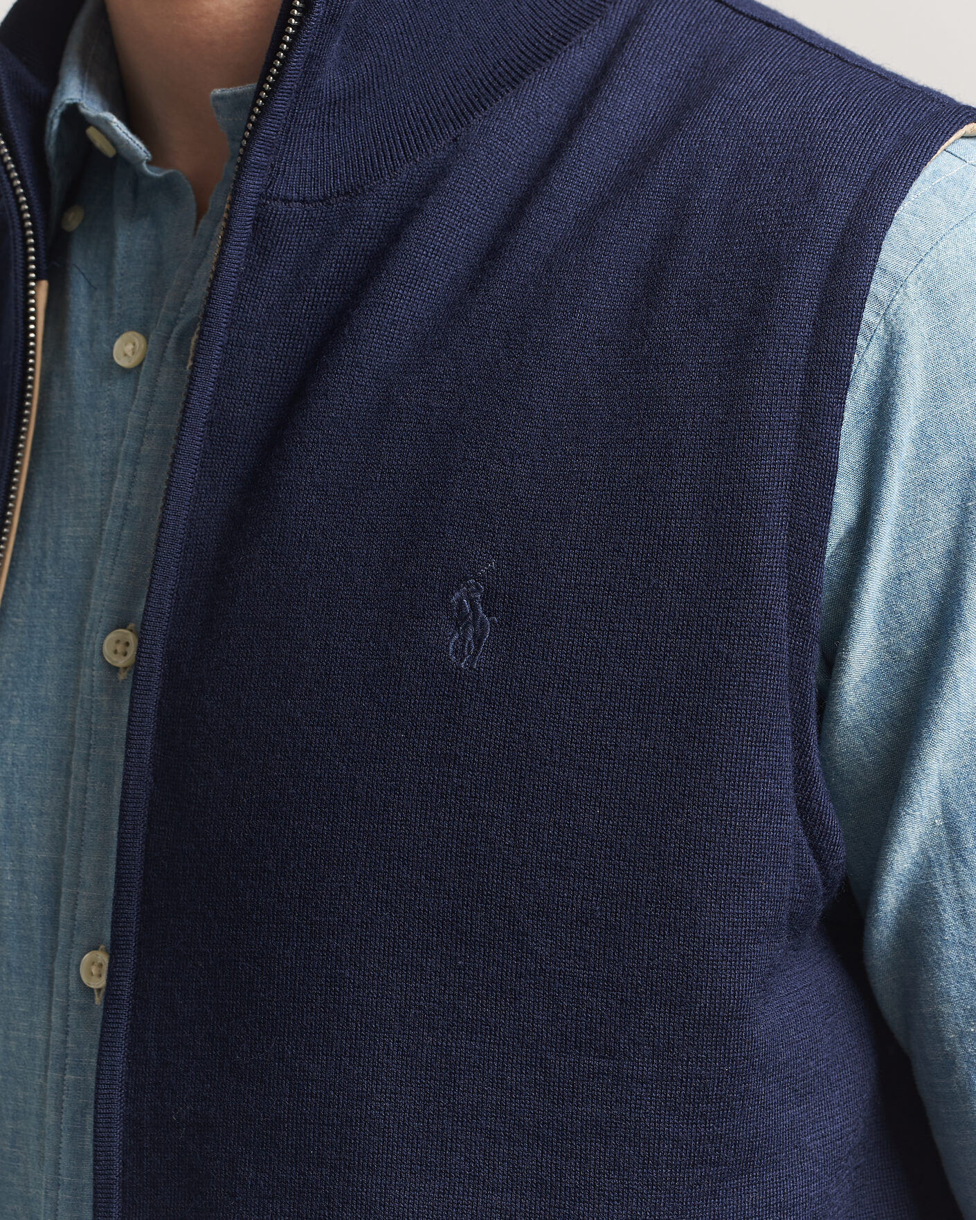 Men | Sweaters & Knitwear | Polo Ralph Lauren | Wool Blend Vest Navy Combo
