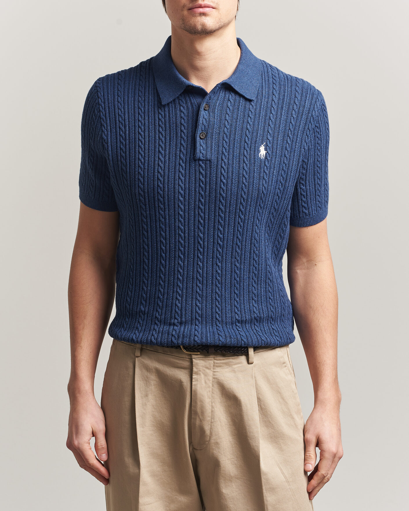 Men | Polo Shirts | Polo Ralph Lauren | Cotton Polo Rustic Navy Heather