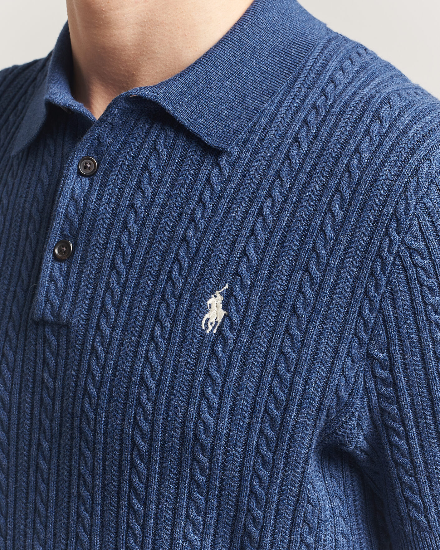 Polo Ralph Lauren Cotton Polo Rustic Navy Heather at CareOfCarl.com