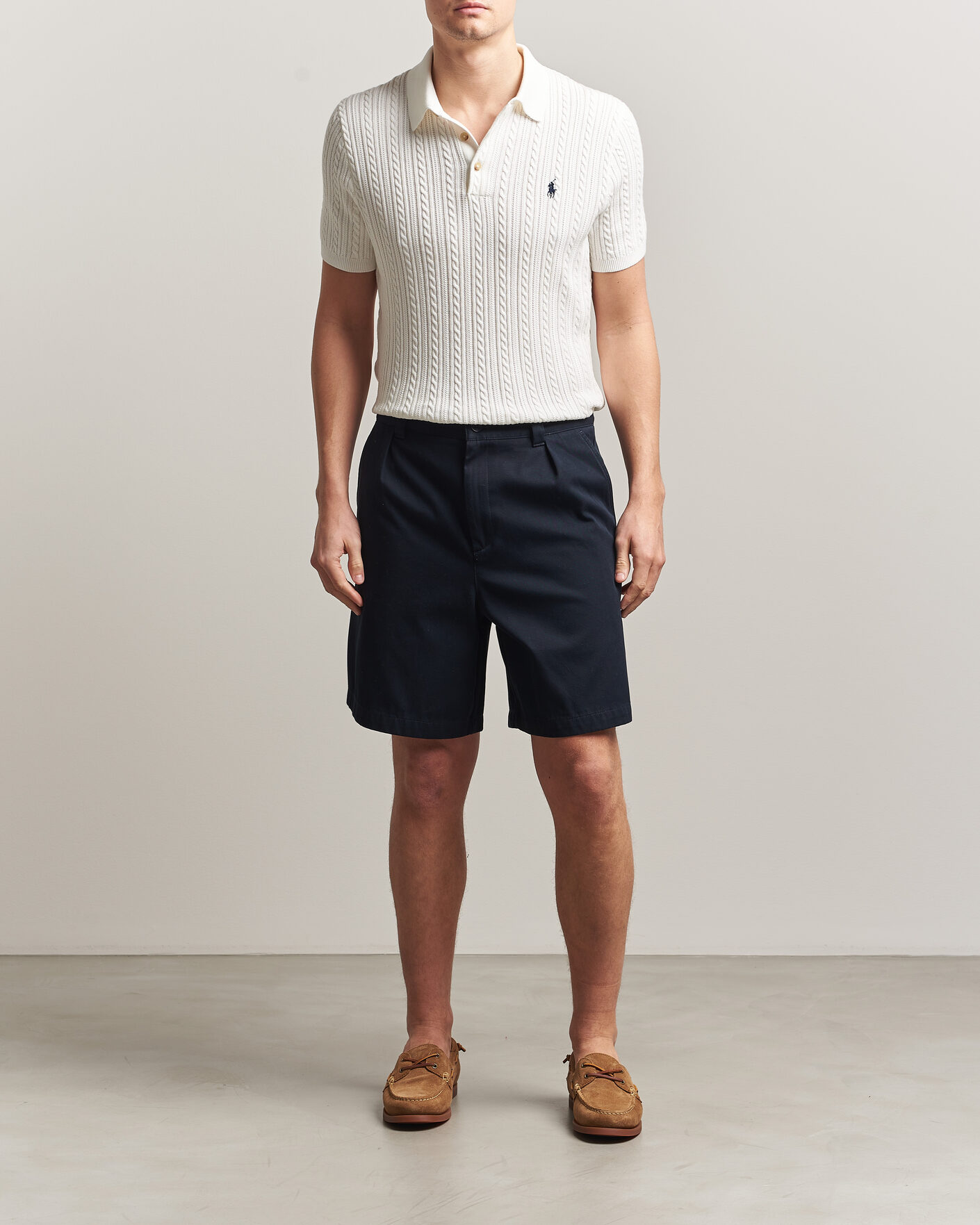 Polo Ralph Lauren Cotton Polo Deckwash White/Navy at CareOfCarl.com