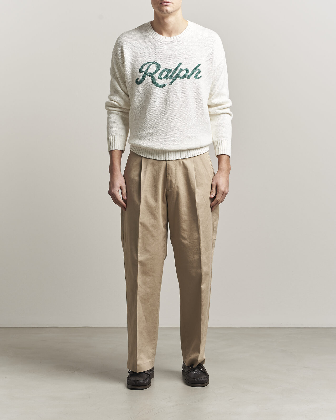 Men | Sweaters & Knitwear | Polo Ralph Lauren | Linen Blend Sweater Deckwash White