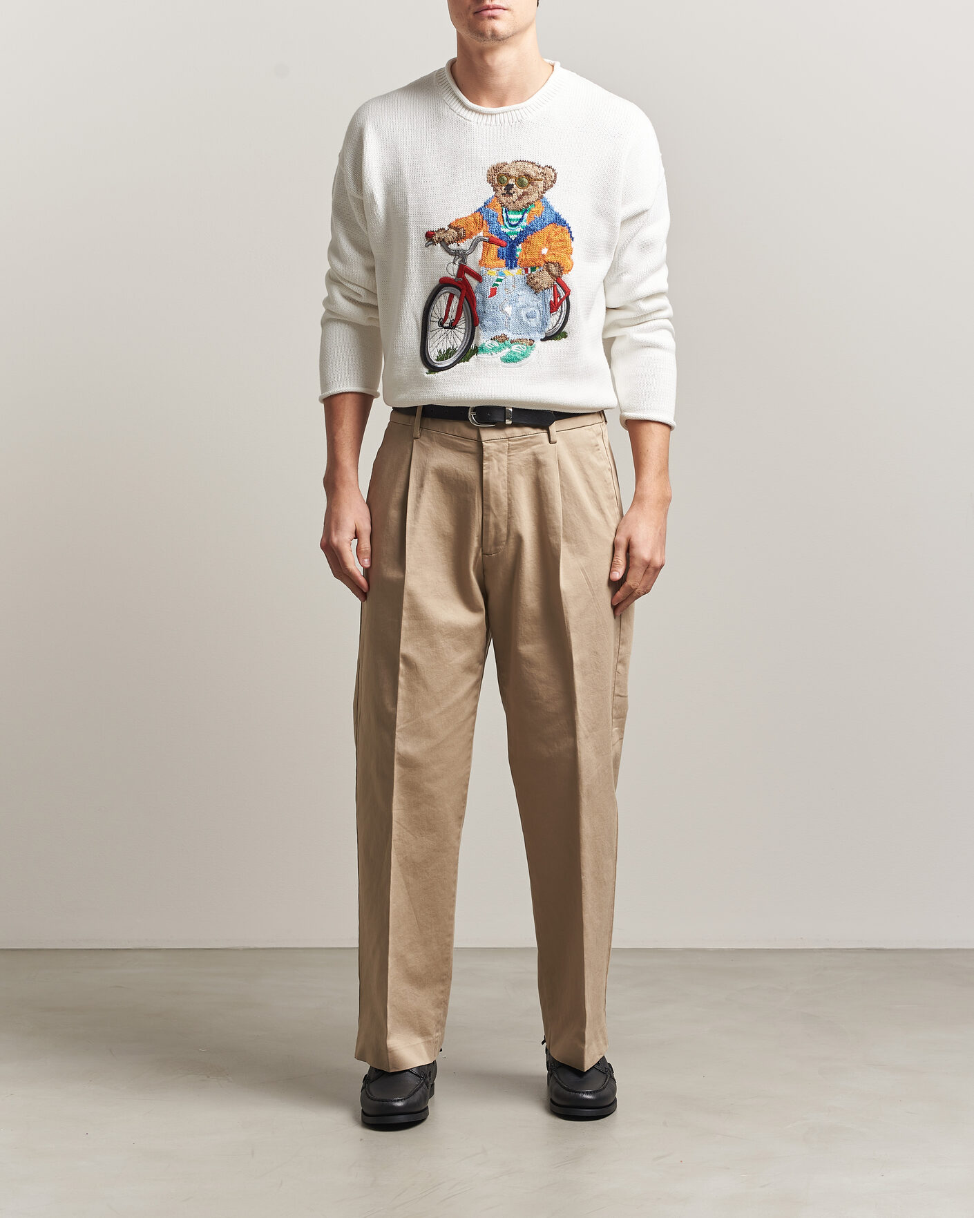 Men | Sweaters & Knitwear | Polo Ralph Lauren | Cotton Bear Sweater Deckwash White