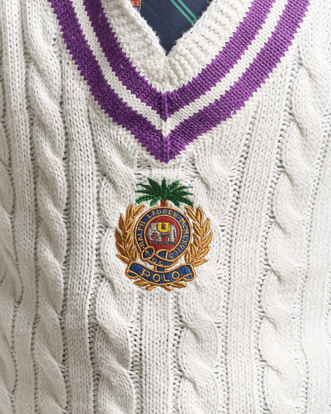 Men | Sweaters & Knitwear | Polo Ralph Lauren | Cotton Linen Blend Sweater Cream Combo