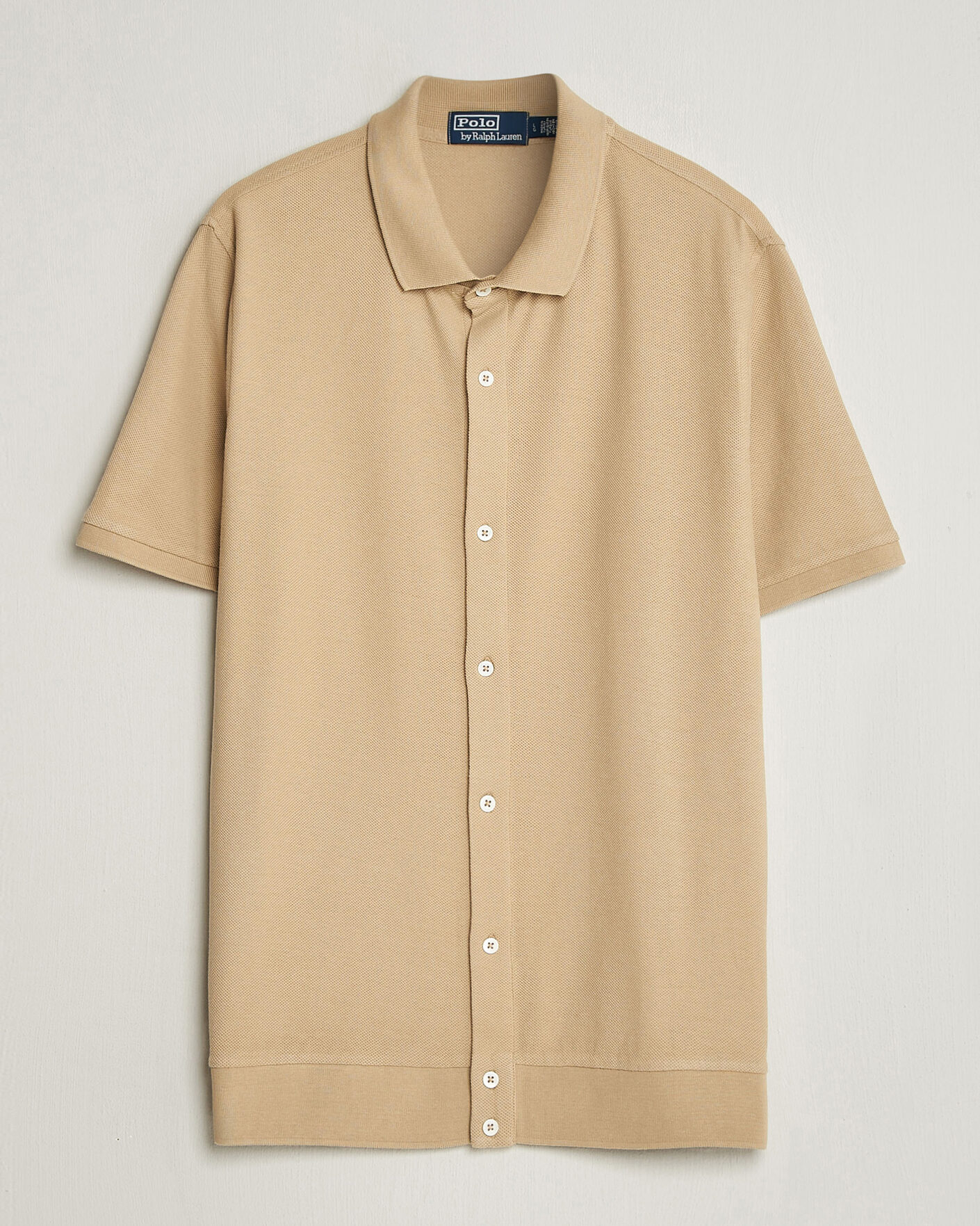 Men | Polo Shirts | Polo Ralph Lauren | Cotton Knitted Polo Coastal Beige