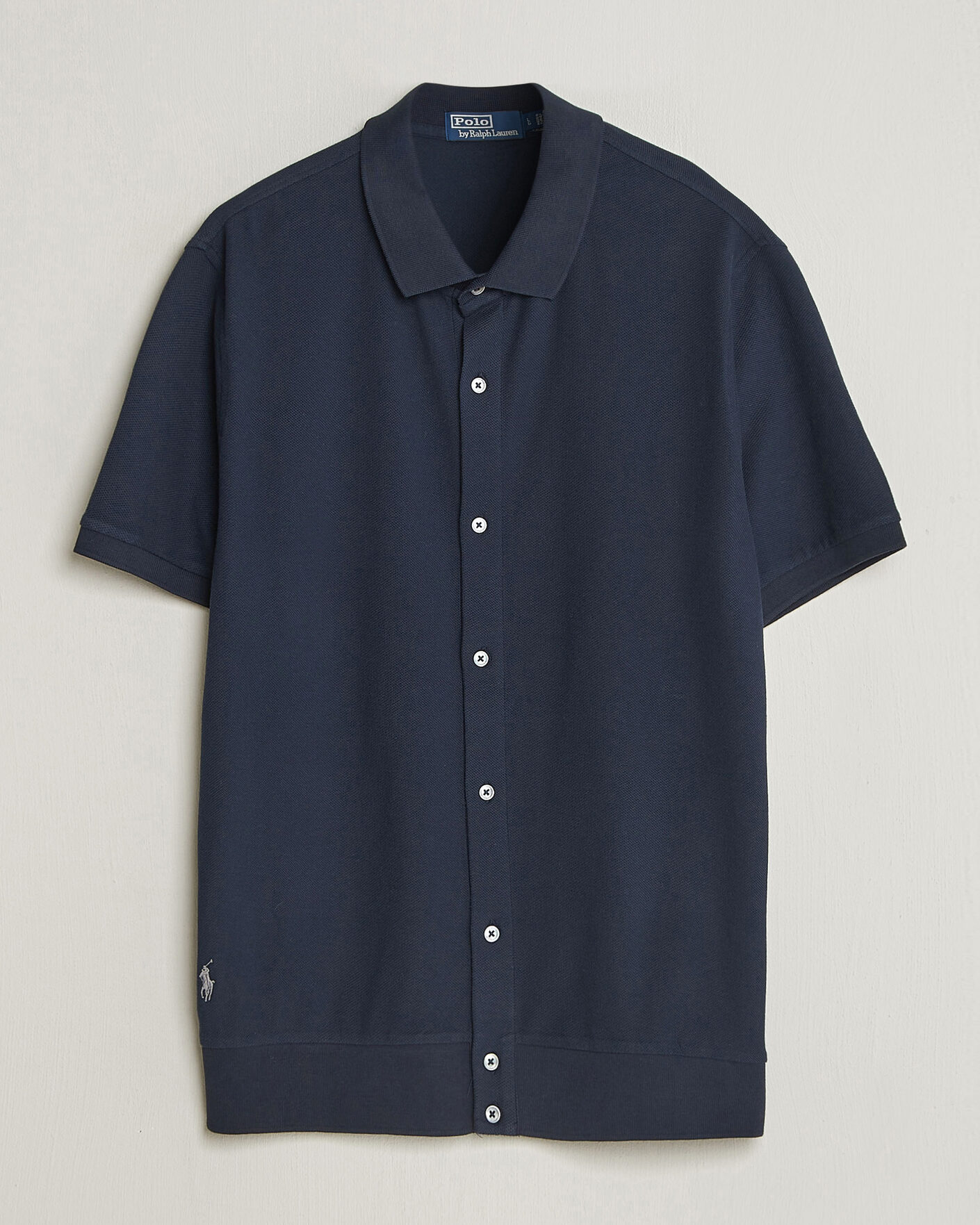 Polo Ralph Lauren Cotton Knitted Polo Aviator Navy at CareOfCarl.com