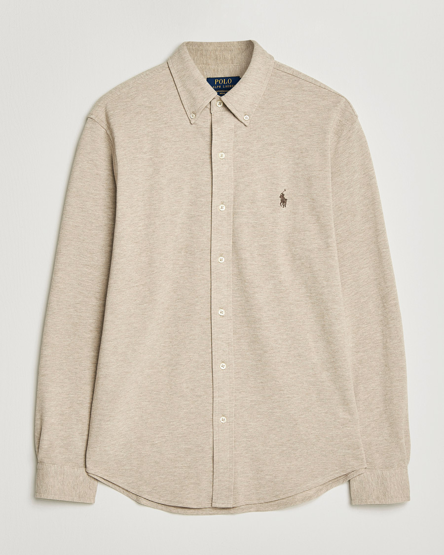 Men | Shirts | Polo Ralph Lauren | Featherweight Mesh Shirt Tuscan Beige