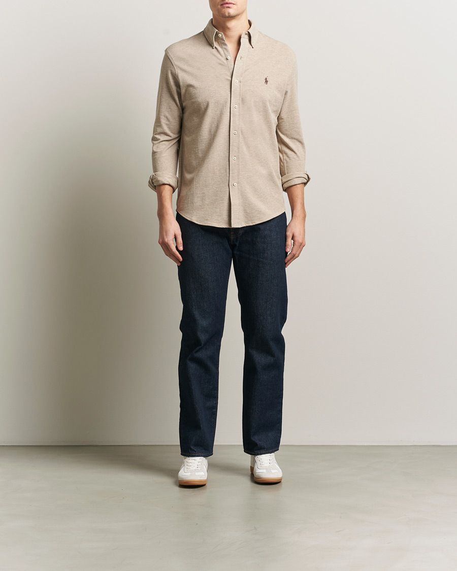Men | Shirts | Polo Ralph Lauren | Featherweight Mesh Shirt Tuscan Beige