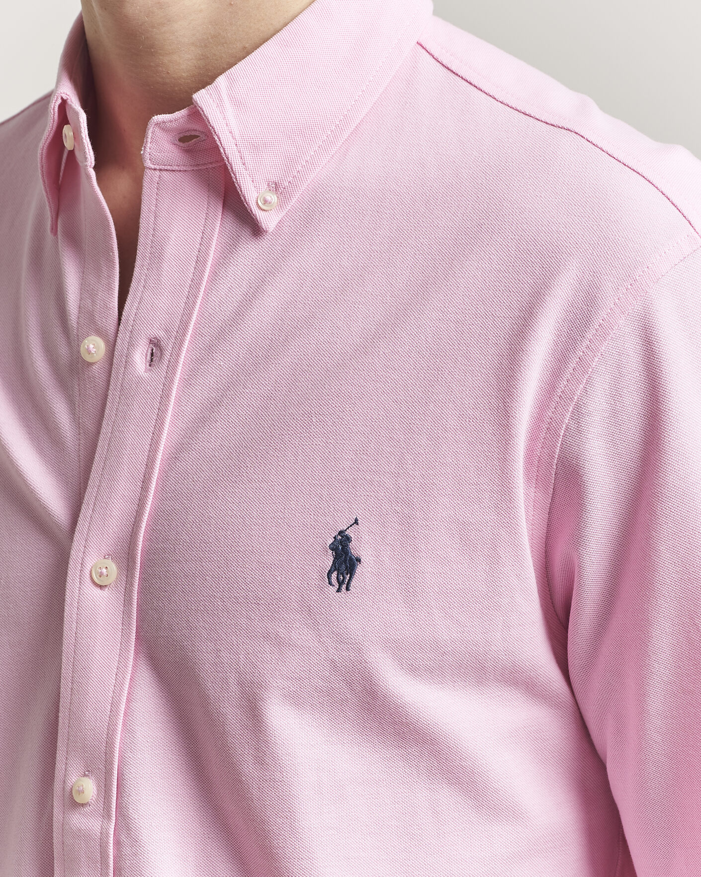 Men | Shirts | Polo Ralph Lauren | Featherweight Mesh Shirt Carmel Pink