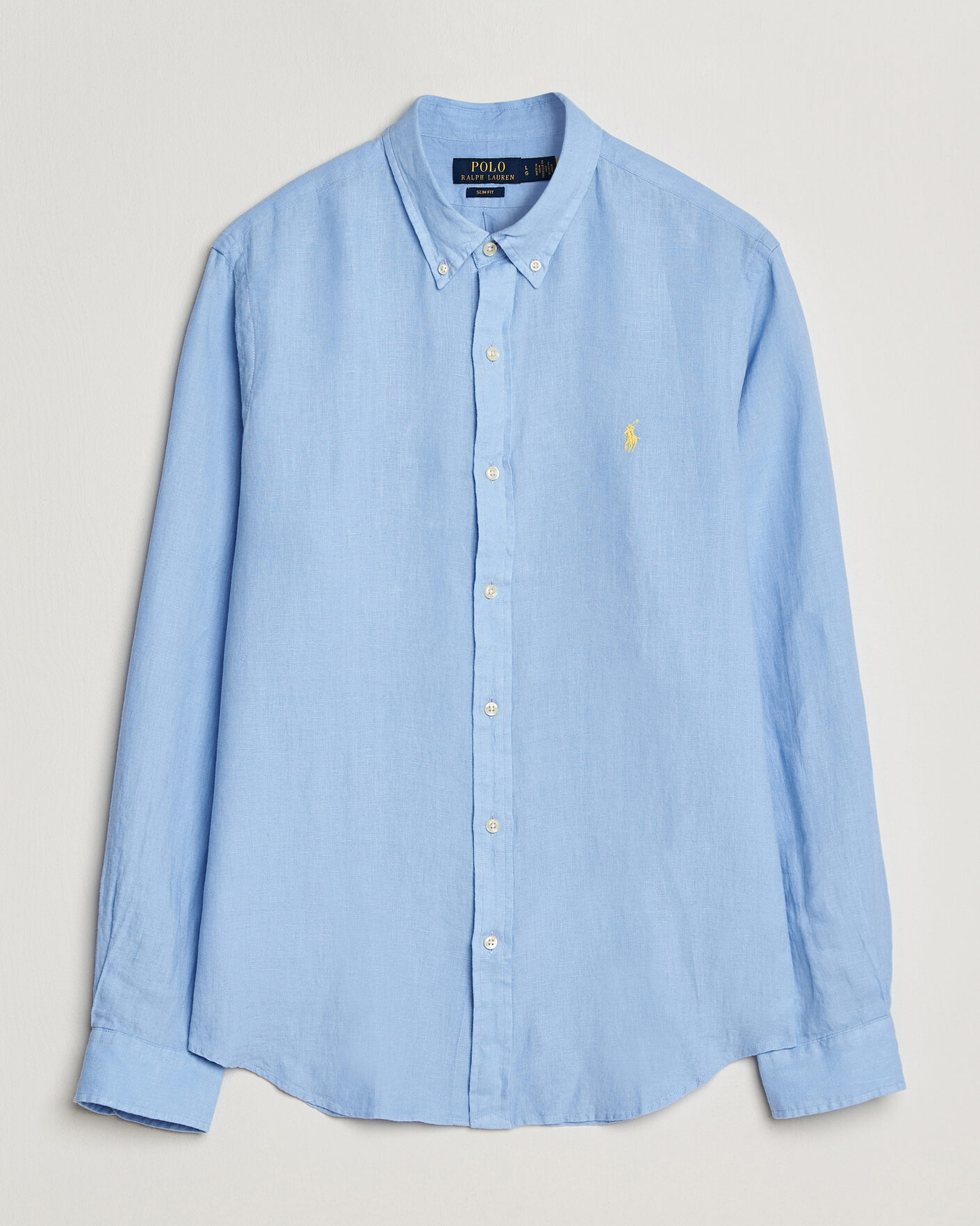 Men | Shirts | Polo Ralph Lauren | Slim Fit Linen Shirt Austin Blue