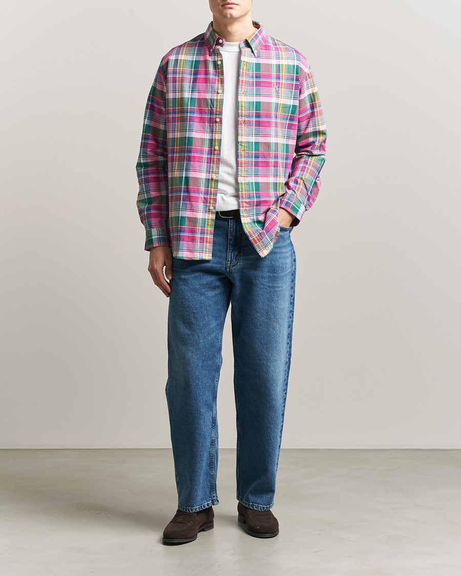 Polo Ralph Lauren Custom Fit Checked Oxford Shirt Pink/Blue Multi