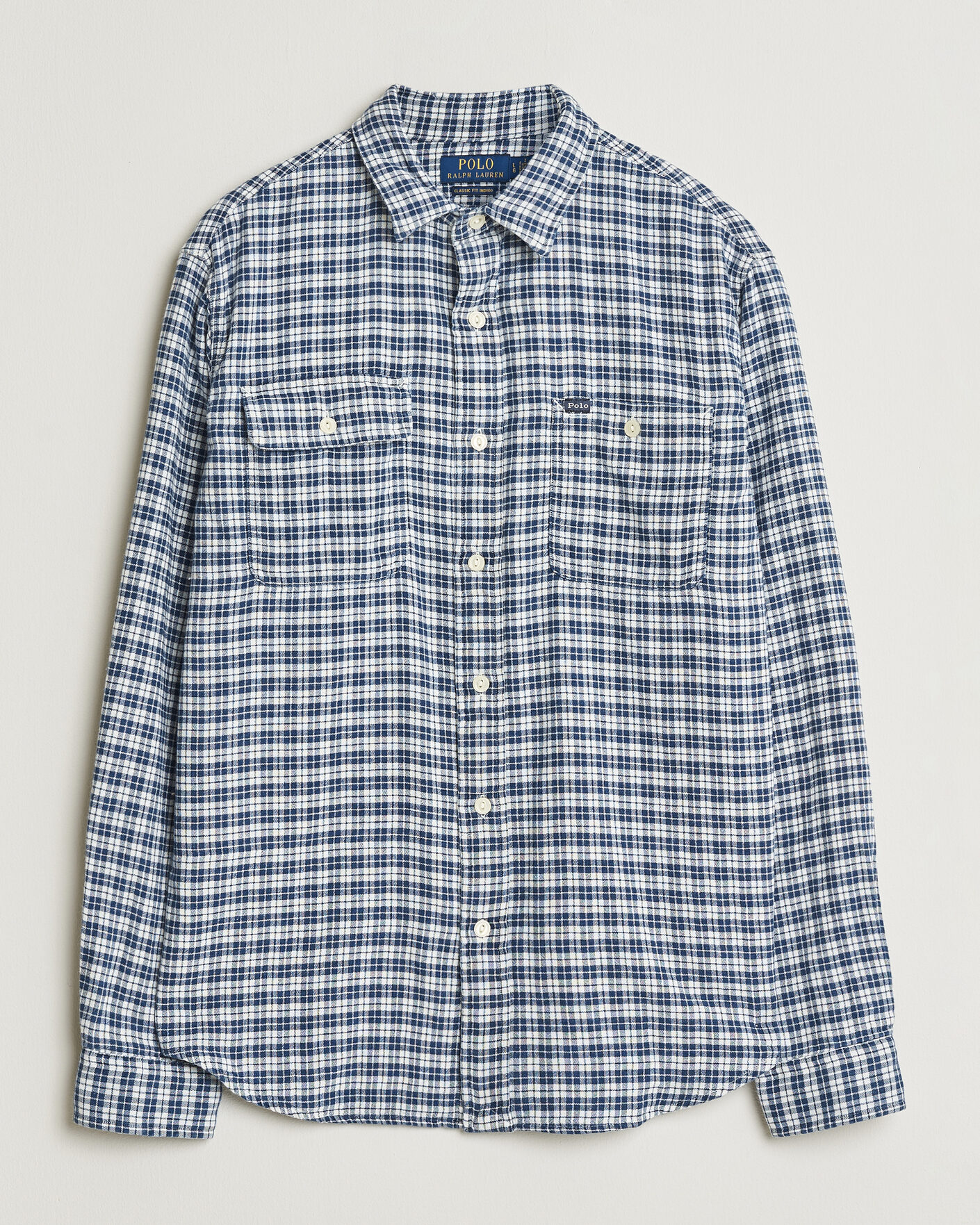 Men | Shirts | Polo Ralph Lauren | Double Faced Oxford Shirt Dark Indigo Cream