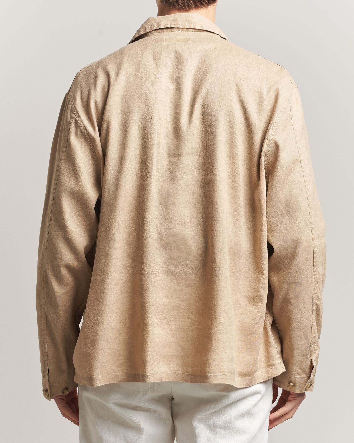 Men | Shirts | Polo Ralph Lauren | Stretch Linen Overshirt Coastal Beige