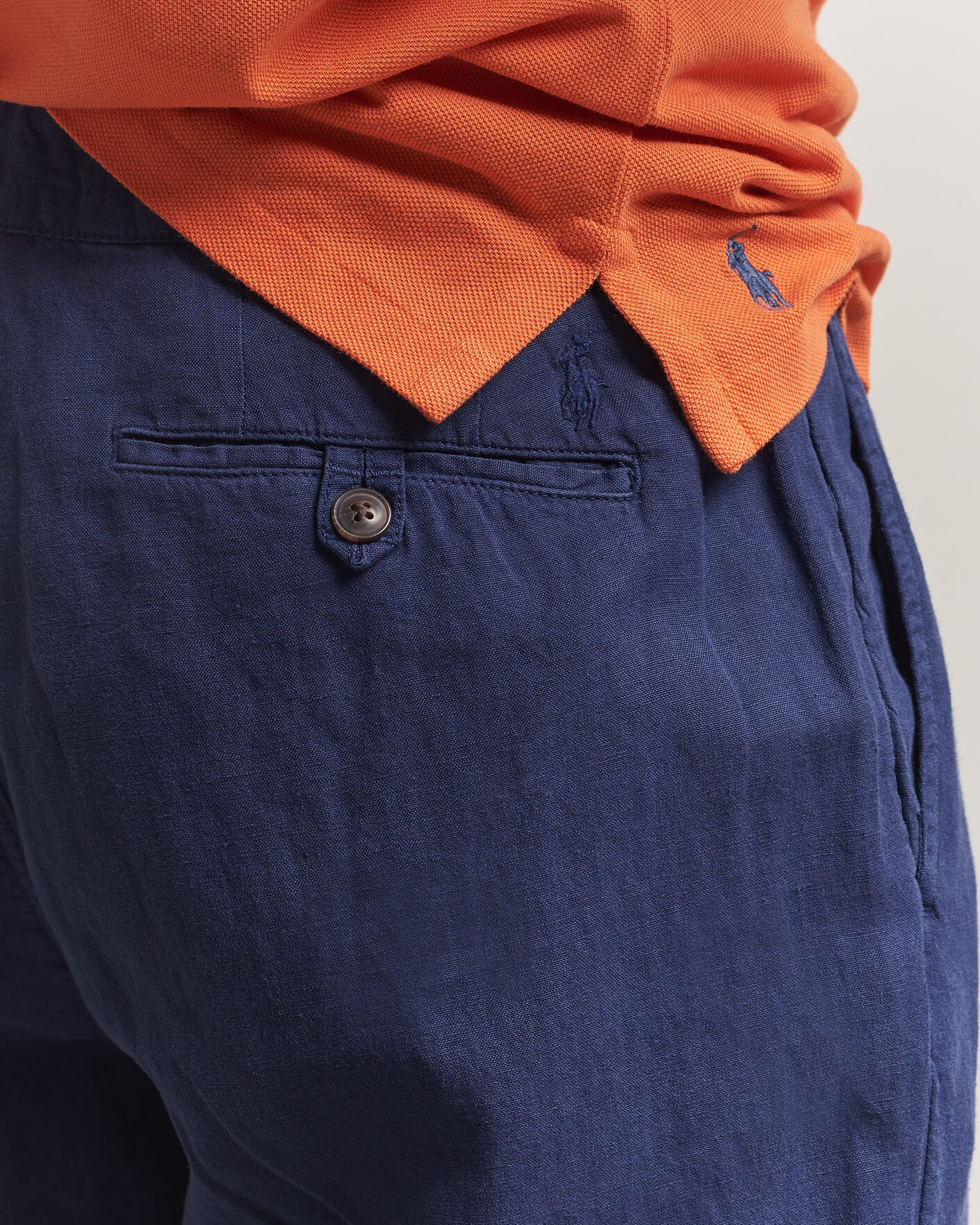 Men | Trousers | Polo Ralph Lauren | Linen Cotton Pants New Classic Navy