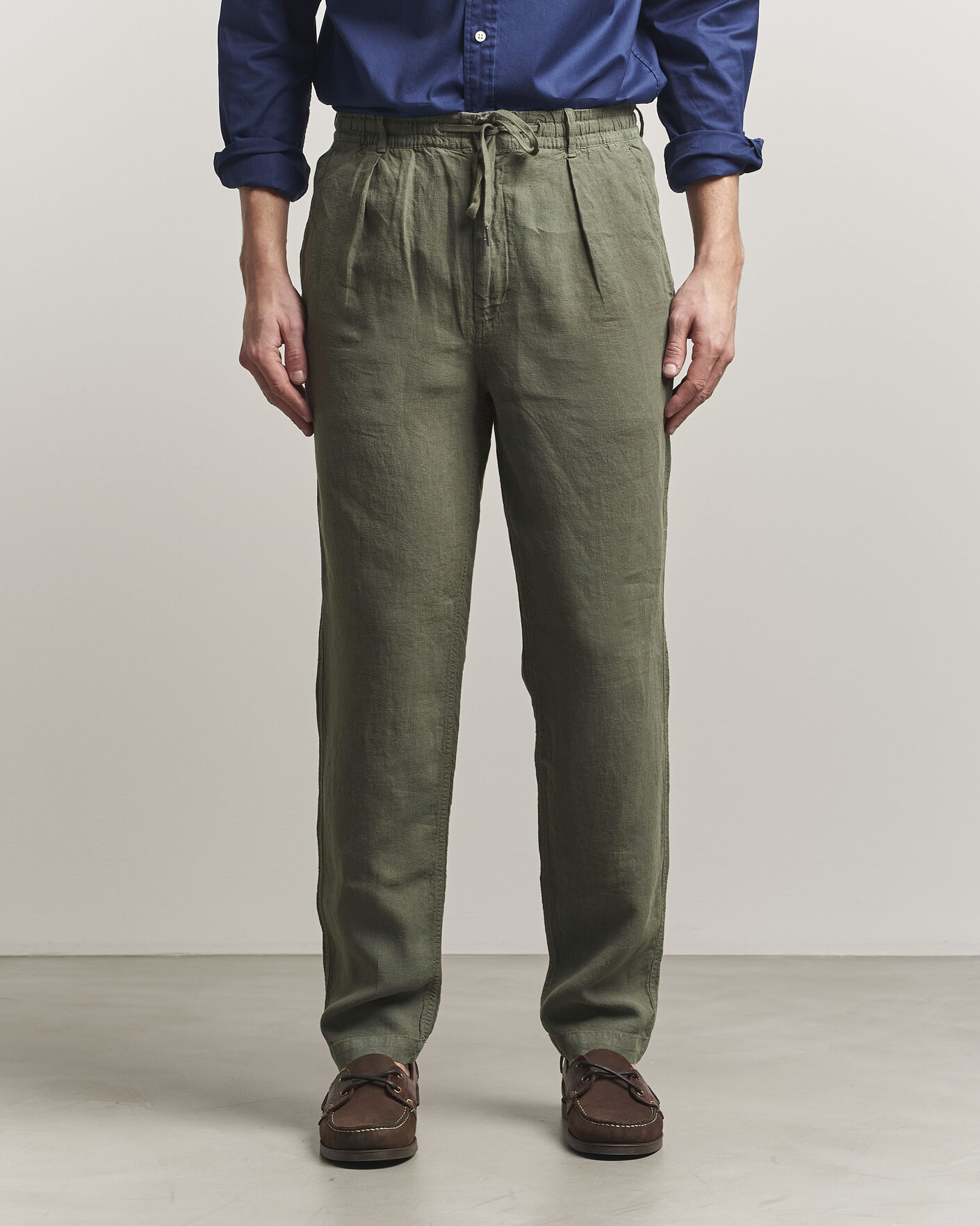 Men | Trousers | Polo Ralph Lauren | Prepster Linen Trousers New Olive