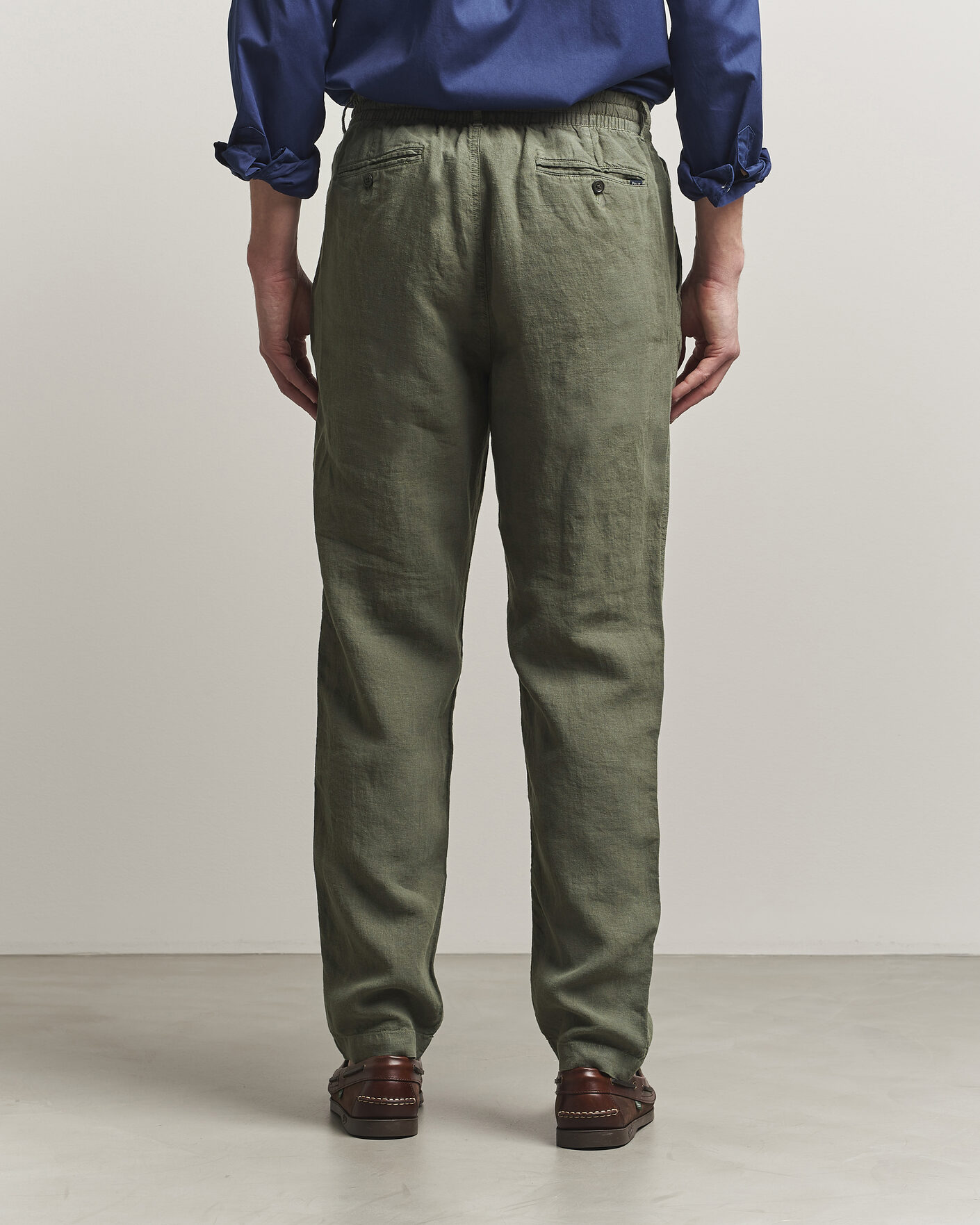 Polo Ralph Lauren Prepster Linen Trousers New Olive at CareOfCarl.com