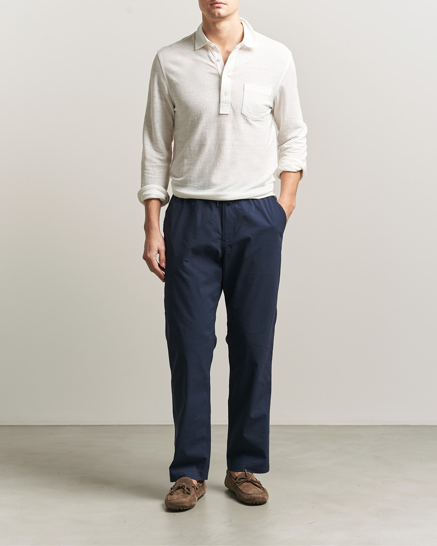 Men | Trousers | Polo Ralph Lauren | Seersucker Pants Newport Navy