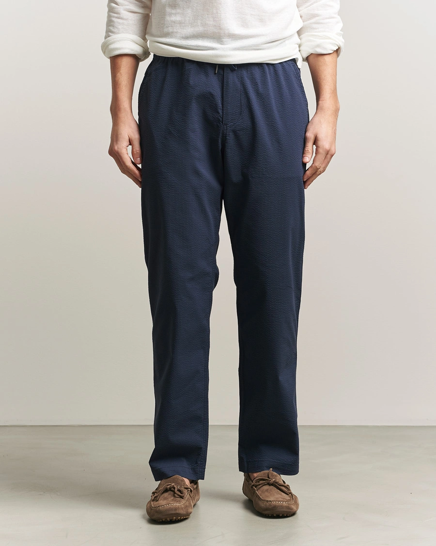 Men | Trousers | Polo Ralph Lauren | Seersucker Pants Newport Navy