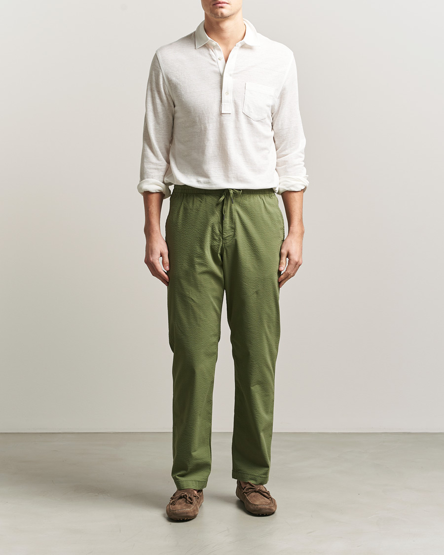 Men | Trousers | Polo Ralph Lauren | Seersucker Pants Supply Olive