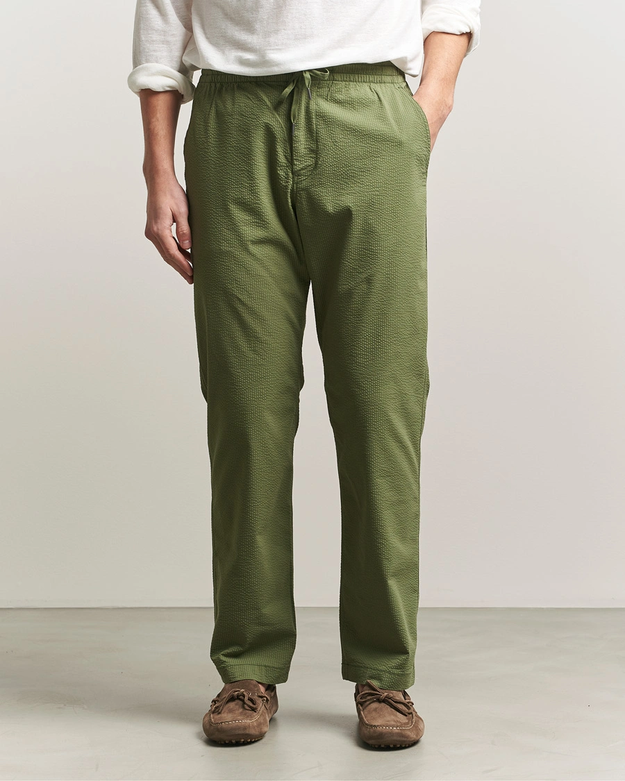 Men | Trousers | Polo Ralph Lauren | Seersucker Pants Supply Olive