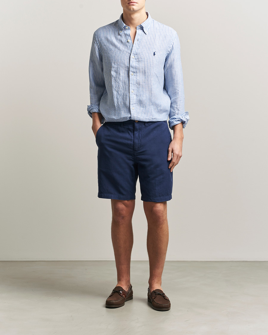 Men | Shorts | Polo Ralph Lauren | Cotton/Linen Shorts Spring Navy