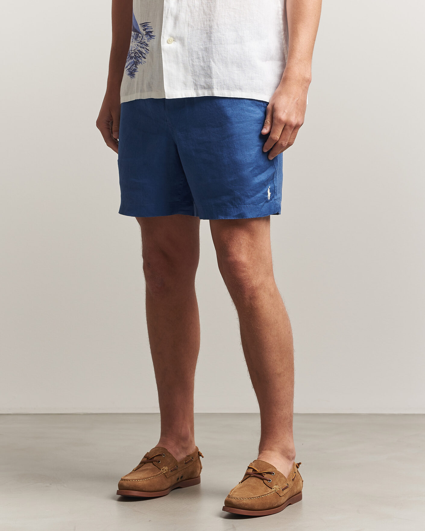 Men | Shorts | Polo Ralph Lauren | Dyed Linen Shorts Dusty Azure