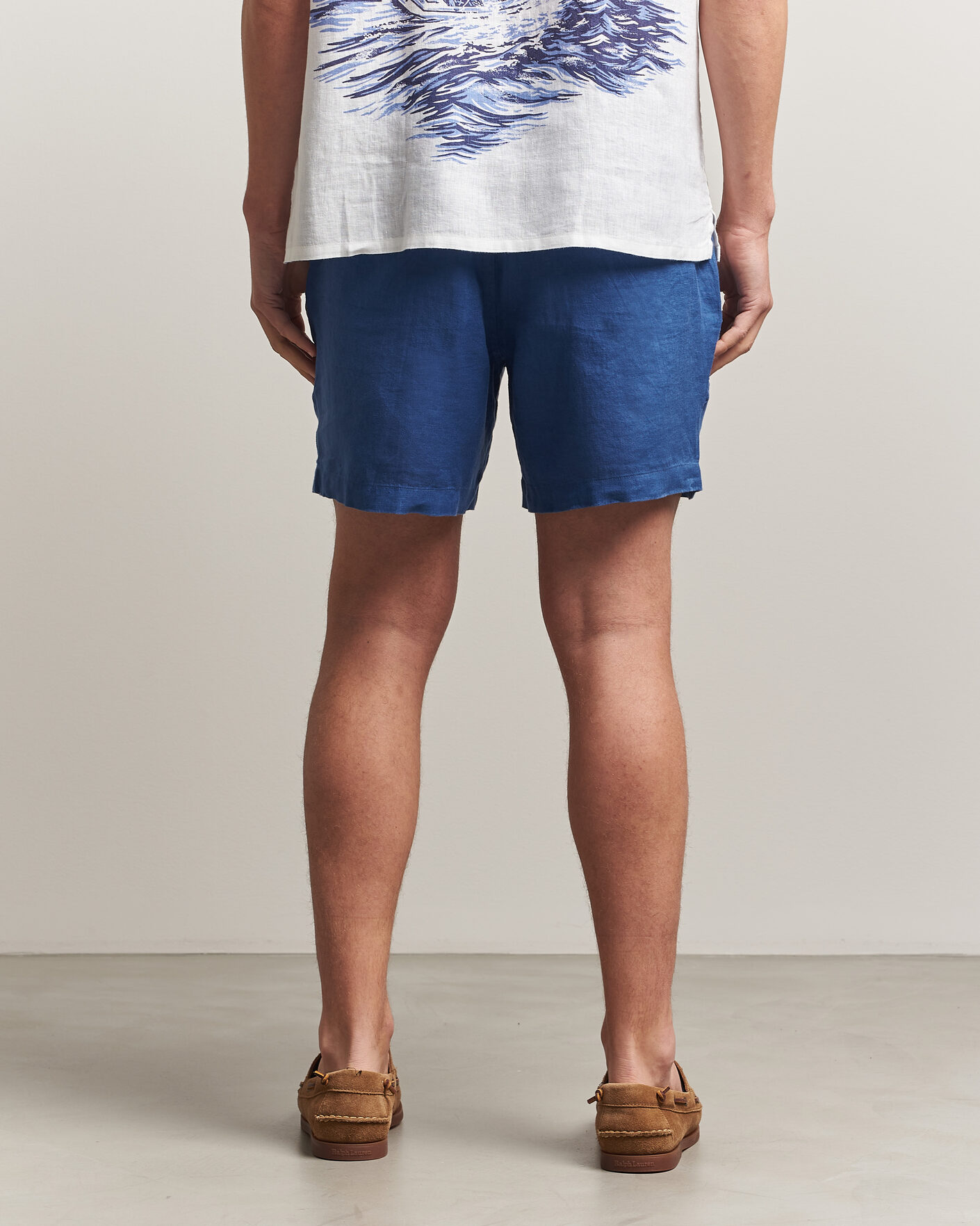 Men | Shorts | Polo Ralph Lauren | Dyed Linen Shorts Dusty Azure