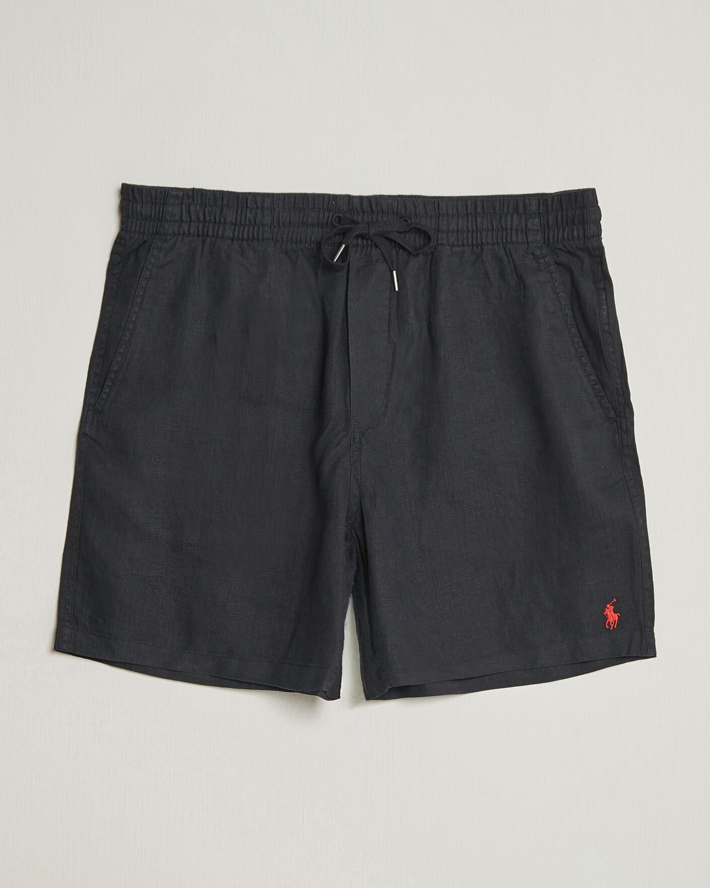 Polo Ralph Lauren Dyed Linen Shorts Polo Black at CareOfCarl.com